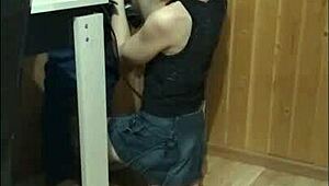 i gave a rough blowjob on the balcony while guests walked by