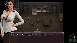 Three horny milfs surround a lucky guy in an orgy.