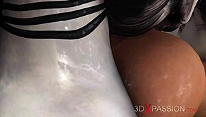 Two shemale witches, fuck that blonde in the castle