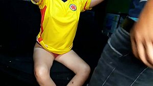 after colombia's win, this hot colombian rides me so good