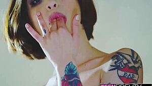 Teenfidelity Silvia Soprano pounded deep in intense scene. Her tight shaved body takes every hard thrust.