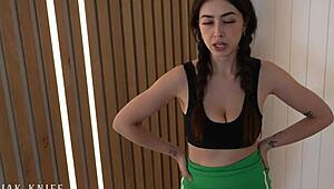 OMG, my big titty neighbor Chloe Surreal caught me spying, now I'm in deep! 😳