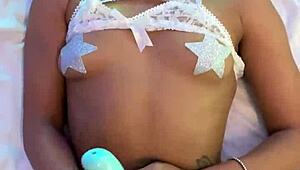 Butt plugged petite cutie Cali Caliente rides in cowgirl and missionary for hard cum in quickie POV