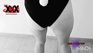 Andy Hot, dressed as Playboy bunny, delivers an unforgettable performance.