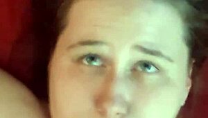 amateur babe gets her face covered in cum