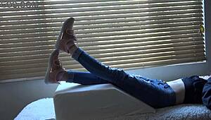 Kristy’s intense fetish for new petite sneakers