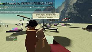 γκόμενα ρουφάει τεράστιο πούτσο σε condo παραλίας