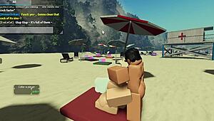 Girl sucks monster cock at beach condo