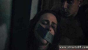 Wow! Teen in glasses left solo at a bad neighborhood soiree