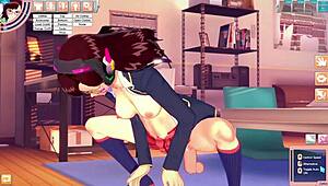 D Va Gets Fucked in the Room with Cowgirl Riding and Deepthroat