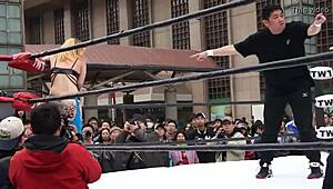2013 ntw fight: douyu vs apple miyuki in osaka wrestling
