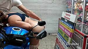 Mature Woman Caught Masturbating Behind Bars, Feeling So Lonely.