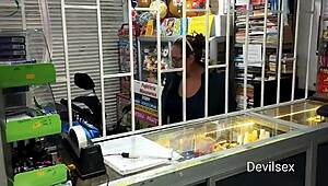 Mature Woman Caught Masturbating Behind Bars, Feeling So Lonely.