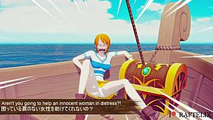 One Piece 3D Parody Nami Takes on Brutal Gangbang