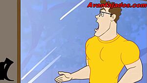 Gay Sex Cartoon Featuring Brazilian Passive Stud In Wild Action Scene.