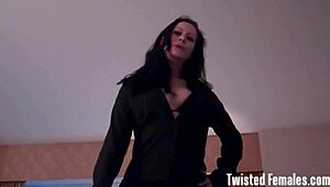 Femdom Babe Forces Rough BDSM Outfit On POV Submissive