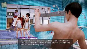 Exploring the academy in this anime game adventure