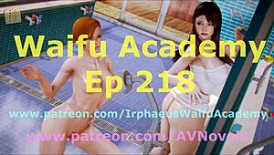 Exploring the academy in this anime game adventure