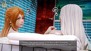 Exploring the academy in this anime game adventure