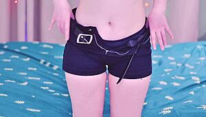 Her tight pink pussy cums hard with the new vibrator