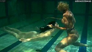 Underwater Acrobatics with Lesbian Teens Irina and Anna