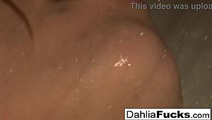 Dahlia's Naughty Shower Masturbation