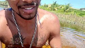 novinha branquinha gostosa at nudist beach first time with bruninha fonseca & joao safado