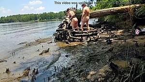 Thick Wife Fucked Hard in Mud on Nature Walk - Becky TailorXXX!