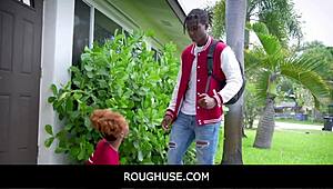 Roughuse freeuse with black teen stepsister James Cameron and Nicky Rebel