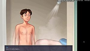 yo, summertime saga v02012 got my stepsister teen so horny, she’s rubbing her juicy wet pussy thinking of stepbro’s big cock in this gameplay part 49