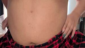 Hey, this 18-year-old student is so hot! She invited her classmate over for homework, but really to bend her over in uniform. 😏