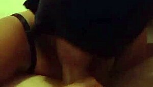 submissive girl quietly drooling on master's stick in training session