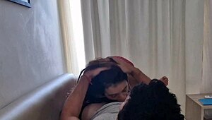 Damn, this huge cock barely fits in my mouth, ugh!