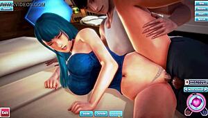 i'm loving this honey select sarutobi yuuki, the 3d blue haired beauty with some errors.