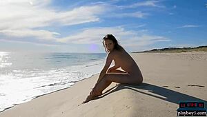 Belgium Teen Hottie with Great Curves Strips Naked for Solo Show. Her Brunette Charm Shines Through!