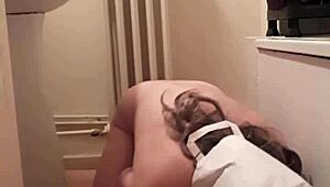 Masked slave whore endures harsh BDSM training session.
