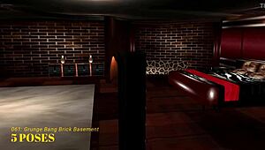 I-Imvu black market room 061 grunge bang brick basement group