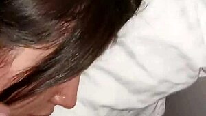 Stepsister rests so I shove cock down her throat for deepthroat and titty fuck