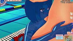 Slimegirl 3D Hentai Gets Wild by the Pool in Steamy Action