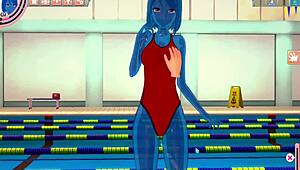 Slimegirl 3D Hentai Gets Wild by the Pool in Steamy Action