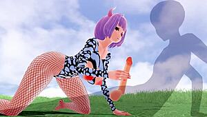 Do you want to see horny 3D hentai girl squirt?