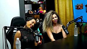 Dani Motta Shows Natural Tits, Presenter Gets Aroused in Sheer Red Podcast