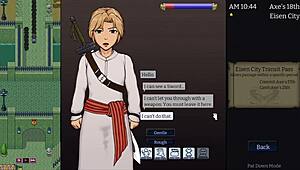 cute girl gets promotion, heads to city for big tits action in imperial gatekeeper part 3!