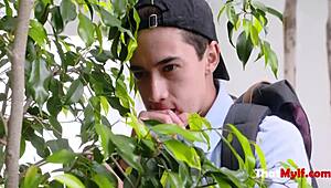 Peeing Tom Spies Ivy Lebelle's Wild Pussy Action