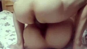 newlywed asian couple tries wild positions for perfect sex.