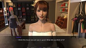 Emotional nudist encounter with Lena on beach