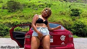 Hell yeah! I’m so hot, touching myself mid-trip outside!