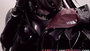 Hey, Wanna See A Fetish Shemale In Latex And Mask Dominate Hardcore?