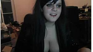 sexy girl getting piercing on her boobs