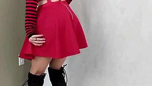 Halloween contest compilation unfolds with cute petite housewives in cosplay next door